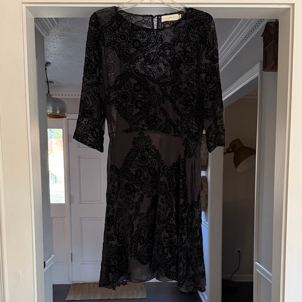 Johnny Was Elegant Burnout Velvet Dress